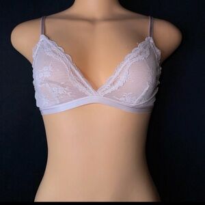 Lace Triangle Bralette - Light Lilac
